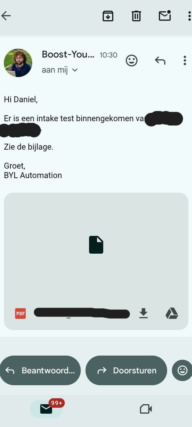 Example of an automation at Boost Your Language